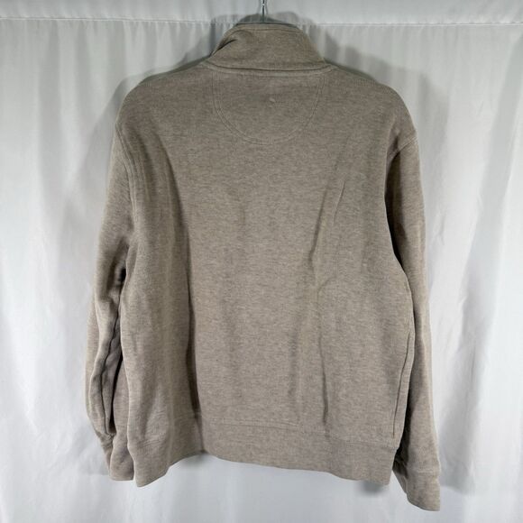 Tailorbyrd Sweater Men's Medium Ivory 1/4 Zip Long Sleeve Turtleneck 100% Cotton - Picture 8 of 11